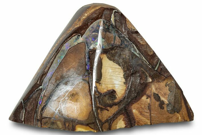 Stunning Polished Boulder Opal Specimen - Queensland, Australia #314850